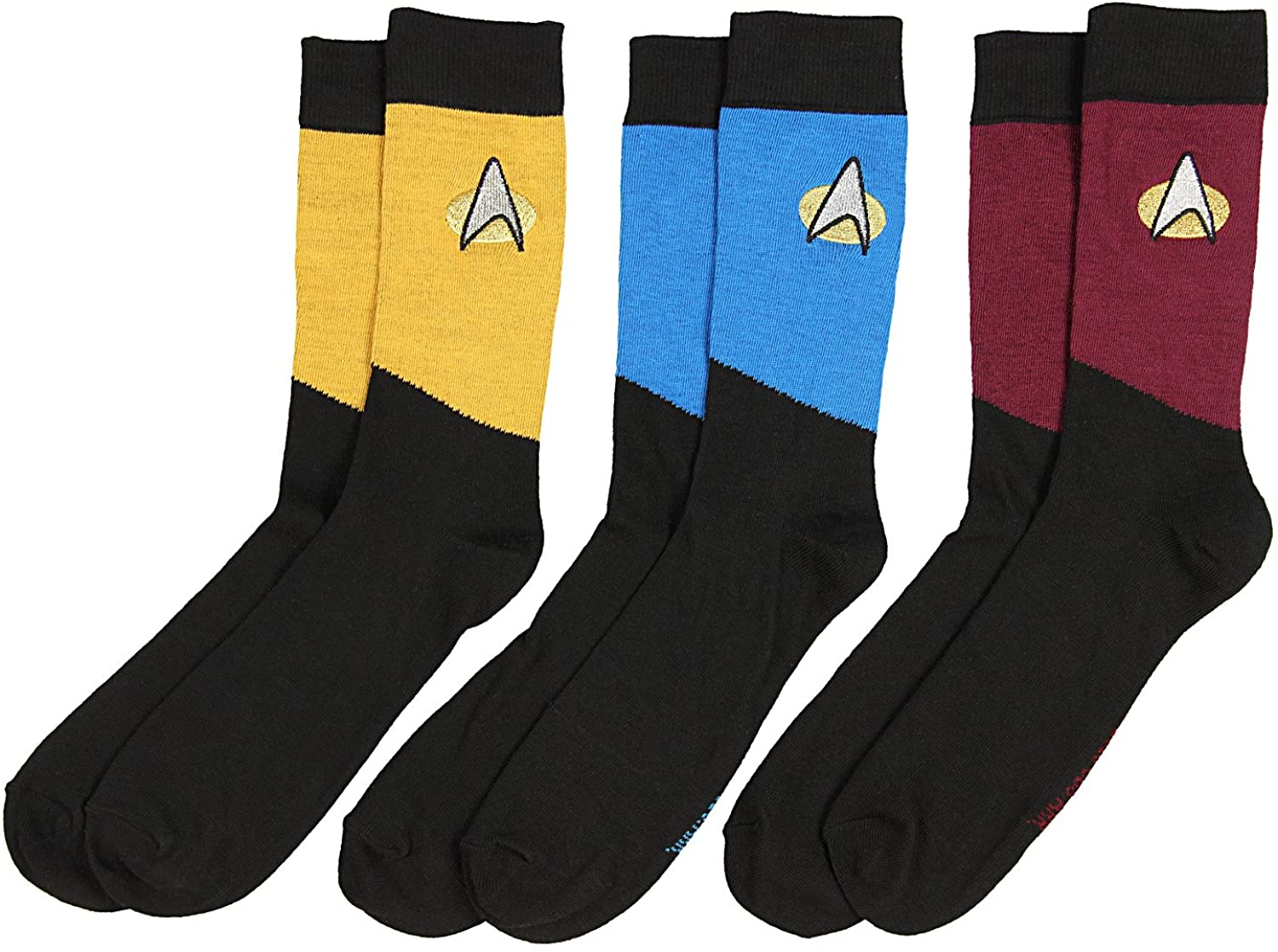 Calcetines inspirados en Star Trek para adultos diseño de Star Trek